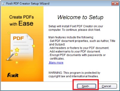 Foxit PDF Creator(虛擬打印機)