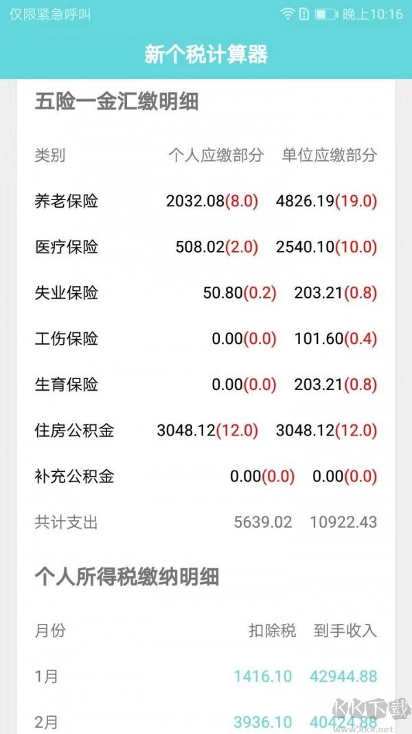 新個稅計算器