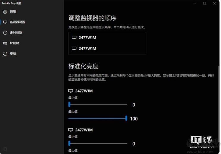 多屏幕亮度調節軟件Twinkle Tray
