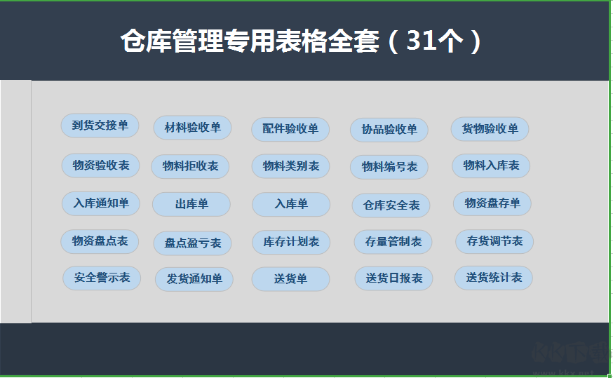 倉庫管理表格(全套)