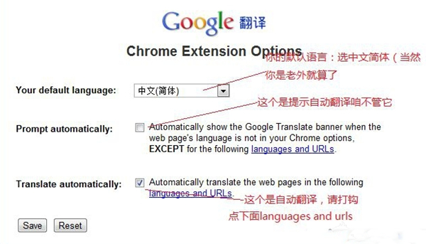 谷歌瀏覽器翻譯插件截圖