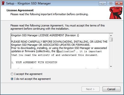 金士頓固態硬盤管理工具(Kingston SSD Manager)