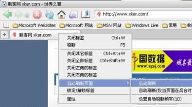 世界之窗瀏覽器電腦版怎么設置自動刷新
