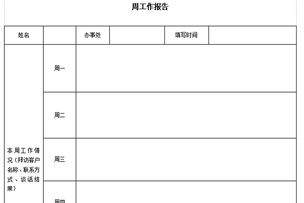 工作報告范文下載