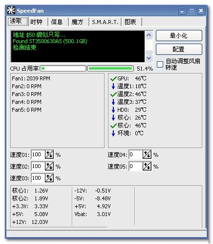 SpeedFan硬件檢測工具
