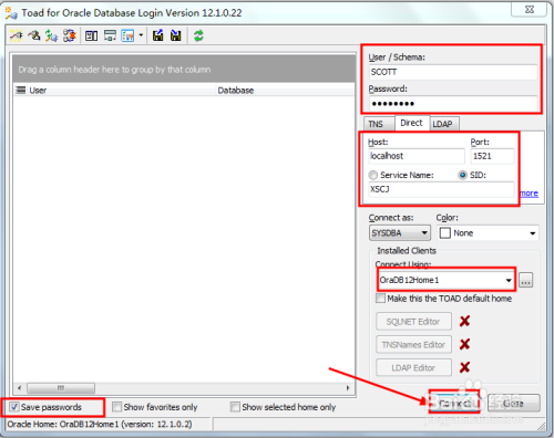 如何使用Toad for Oracle連接oracle數據庫
