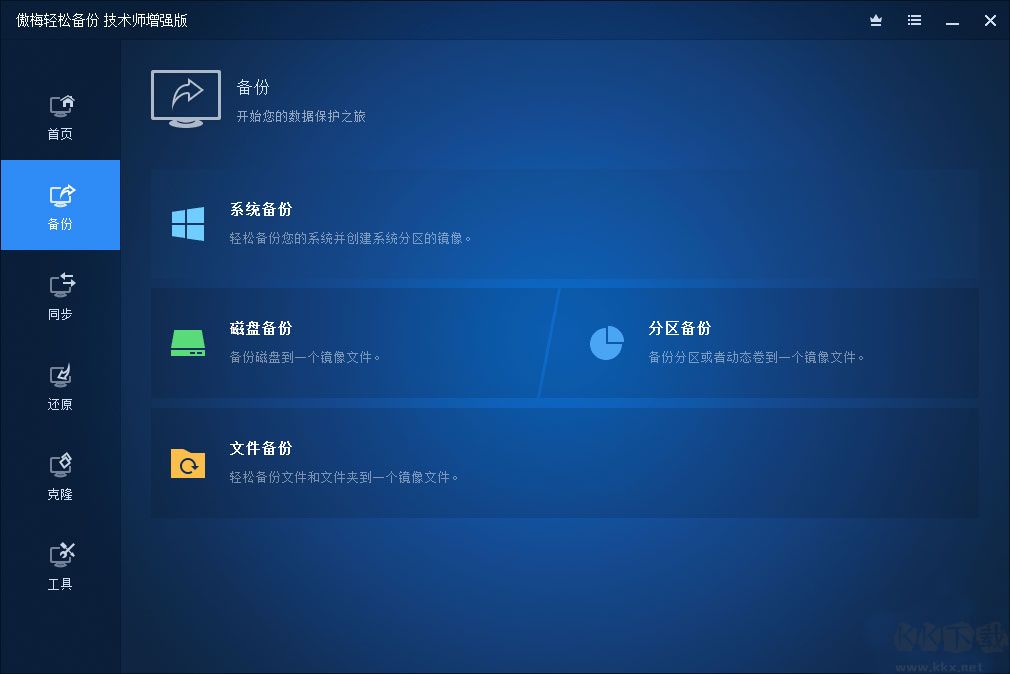 傲梅輕松備份技術師增強版PE鏡像版