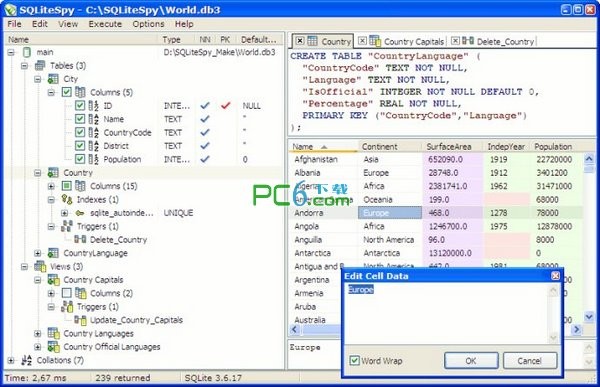 SQLiteSpy(sqlite3數(shù)據(jù)庫管理軟件)