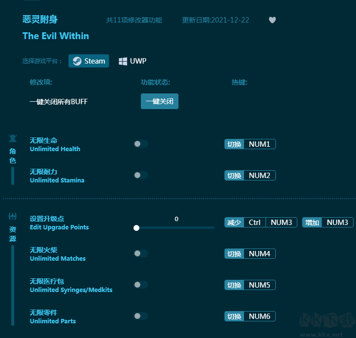惡靈附身十一項修改器