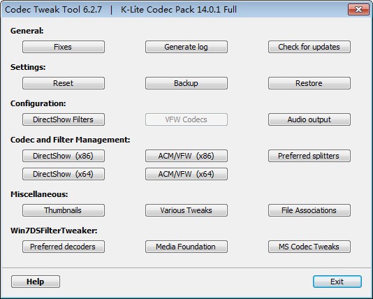 K-Lite Codec Pack Full(影音解碼器)