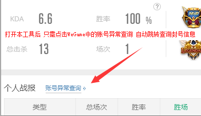WG封號查詢-lol賬號異常查詢工具