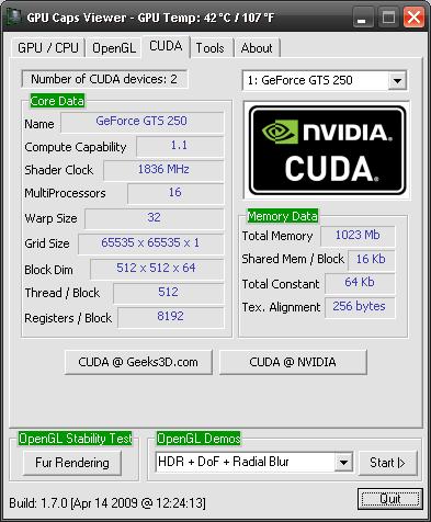 GPU Caps Viewer顯卡檢測工具免費版