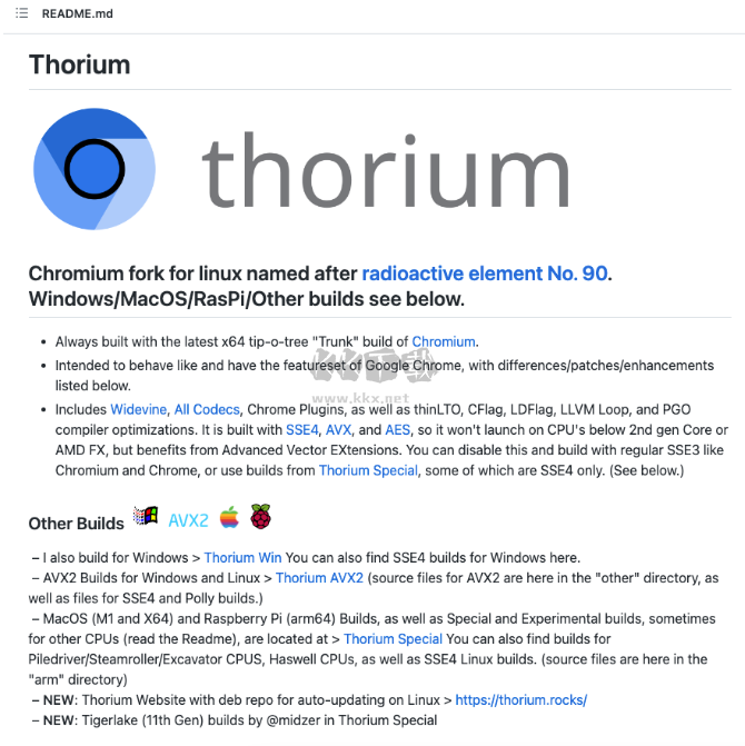 Thorium瀏覽器官網版