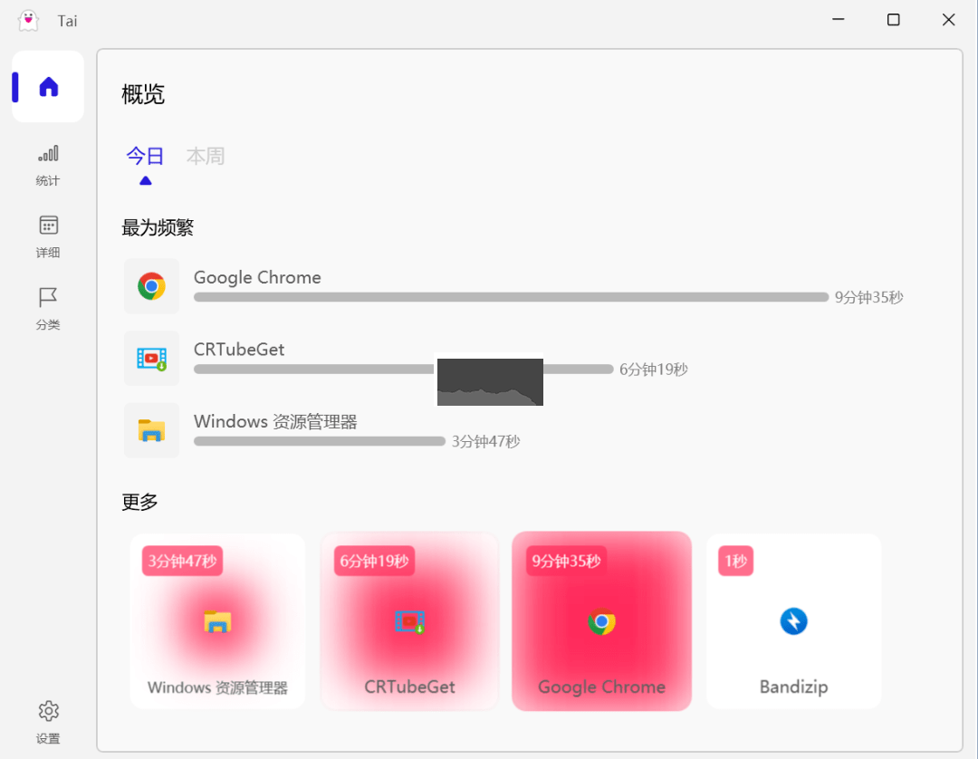 Tai軟件使用時長統計軟件