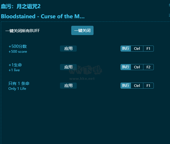 血污：月之詛咒2五項修改器