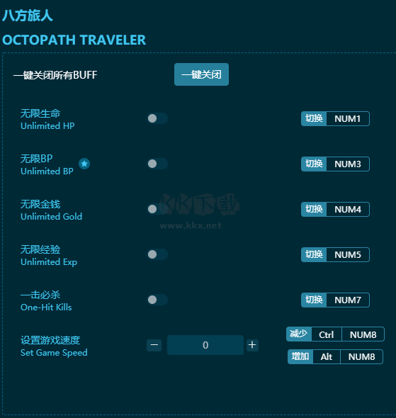 八方旅人八項風靈月影修改器