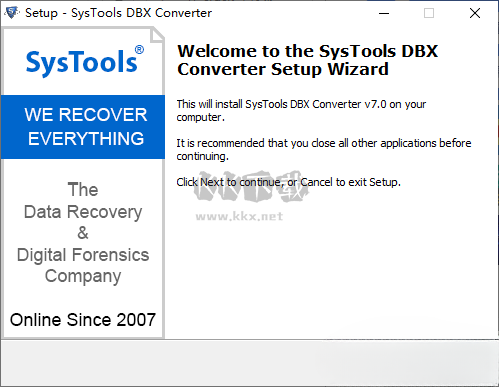 SysTools DBX to PST Converter(DBX轉換PST工具)