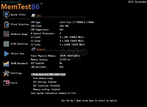 memtest86(內存測試軟件)