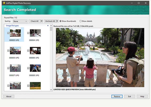 ArtPlus Digital Photo Recovery(照片恢復軟件)
