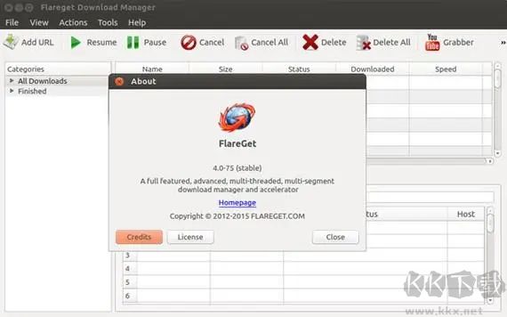 flareget download manager(高速下載工具)