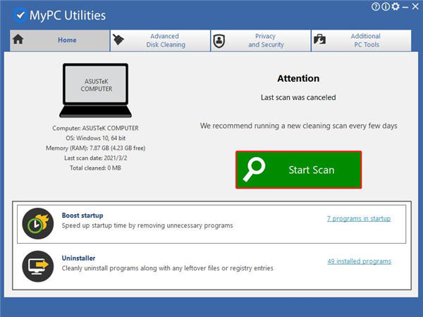MyPC Utilities(系統優化清理工具)