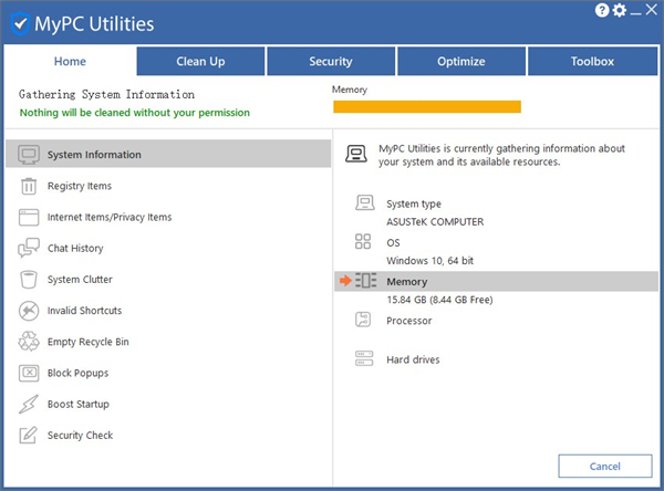 MyPC Utilities(系統優化清理工具)