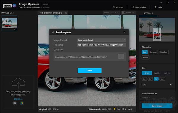 Nero AI Image Upscaler(AI圖像品質提升工具)