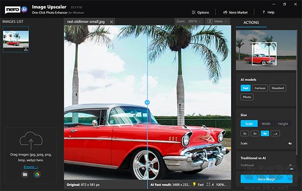Nero AI Image Upscaler(AI圖像品質提升工具)