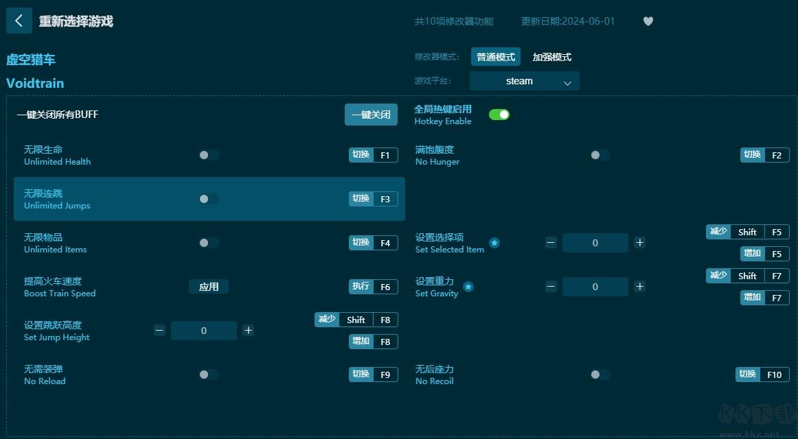 虛空獵車十項修改器