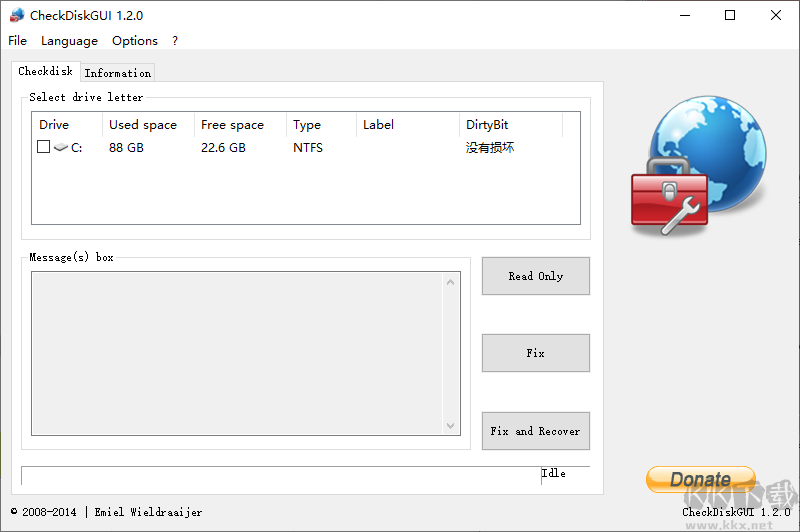磁盤分區修復工具(CheckDiskGUI)