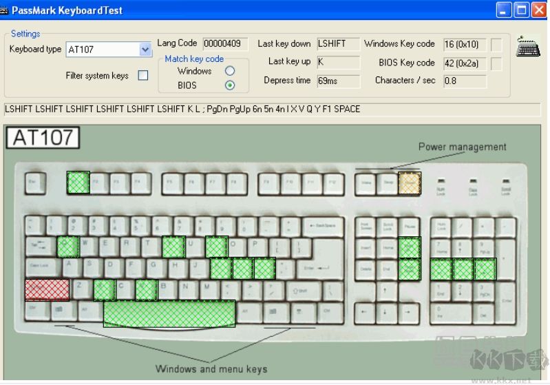 KeyboardTes(鍵盤測(cè)試工具)