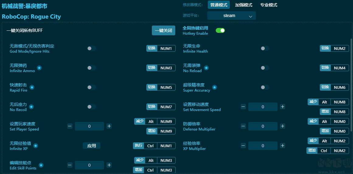 機械戰(zhàn)警:暴戾都市十九項修改器正式版