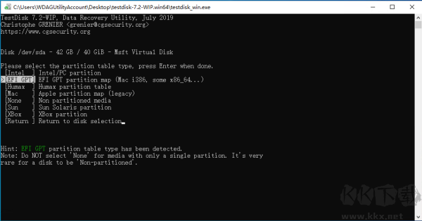 TestDisk(磁盤修復工具)